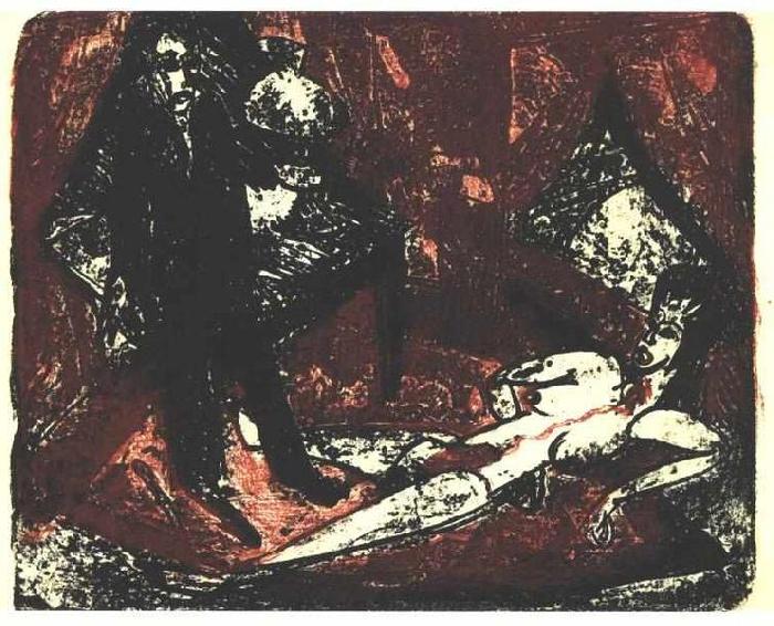 Ernst Ludwig Kirchner The murderer oil painting image